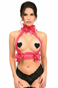 Daisy Corsets Kitten Collection Fuchsia/Fuchsia Lace Double Strap Body Harness in Fuchsia  from SexyShoes.com