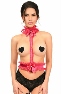 Daisy Corsets Kitten Collection Fuchsia/Fuchsia Lace Single Strap Body Harness in Fuchsia  from SexyShoes.com