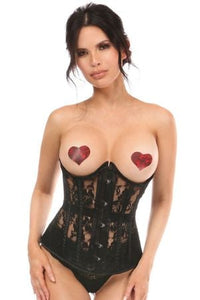 Daisy Corsets Lace Open Cup Underbust Corset in Black  from SexyShoes.com
