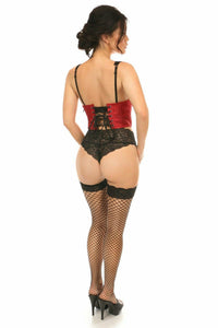 Daisy Corsets Lavish Wine Brocade Open Cup Waist Cincher in Red 