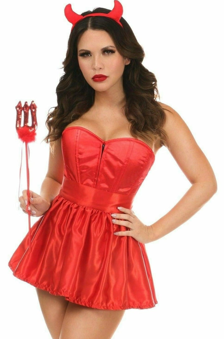 Lavish 4 PC Sexy Devil Corset Costume