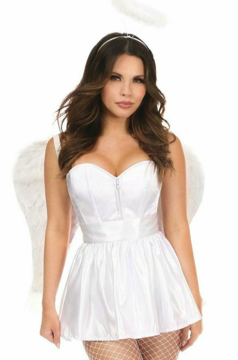 Daisy Corsets Lavish 4 PC Sexy Angel Corset Costume in White  from SexyShoes.com