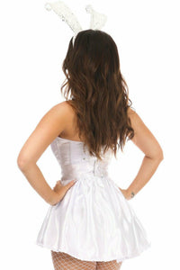 Daisy Corsets Lavish 3 PC Sexy Bunny Corset Costume in White 