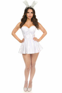 Daisy Corsets Lavish 3 PC Sexy Bunny Corset Costume in White 