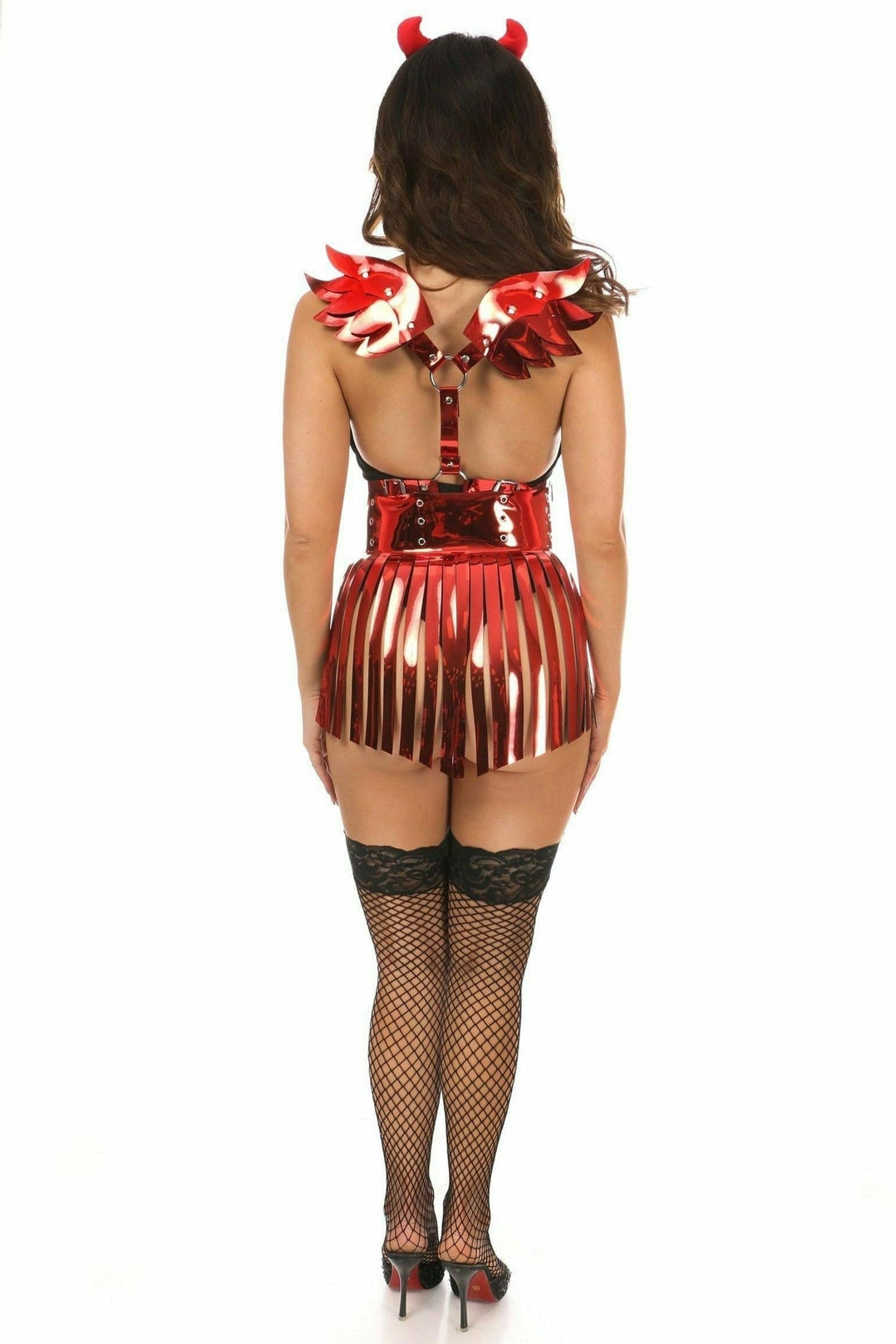 Daisy Corsets Lavish 4 PC Sexy Devil Costume in Red 