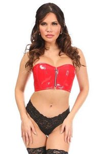 Daisy Corsets Plus Size Patent Bustier in Red  from SexyShoes.com