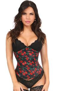 Daisy Corsets Lavish Rose Floral Underbust Corset in Black  from SexyShoes.com