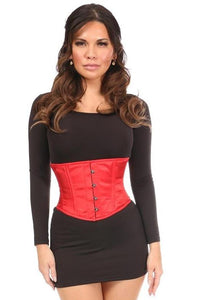 Daisy Corsets Plus Size Satin Mini Cincher in Red  from SexyShoes.com