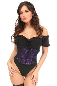 Daisy Corsets Plus Size Satin Mini Cincher in Purple  from SexyShoes.com