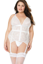 Lace Boned Bustier | Plus Size