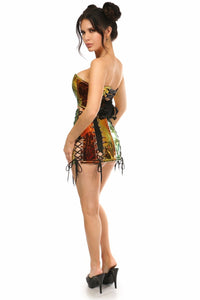Daisy Corsets Lavish 2 PC Sunset Holo Bustier & Skirt Set in Hologram 