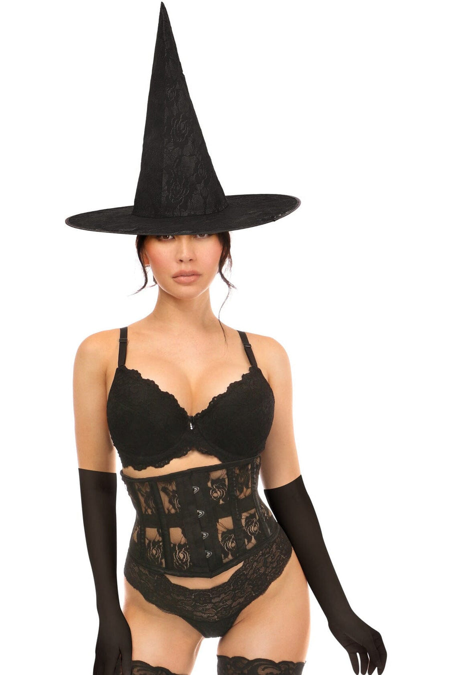 Daisy Corsets Lavish 3 PC Daring Witch Corset Costume in Black 