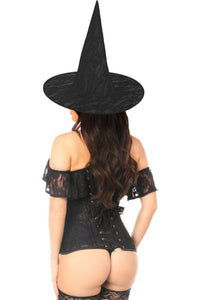 Daisy Corsets Lavish 3 PC Premium Lace Witch Corset Costume in Black 
