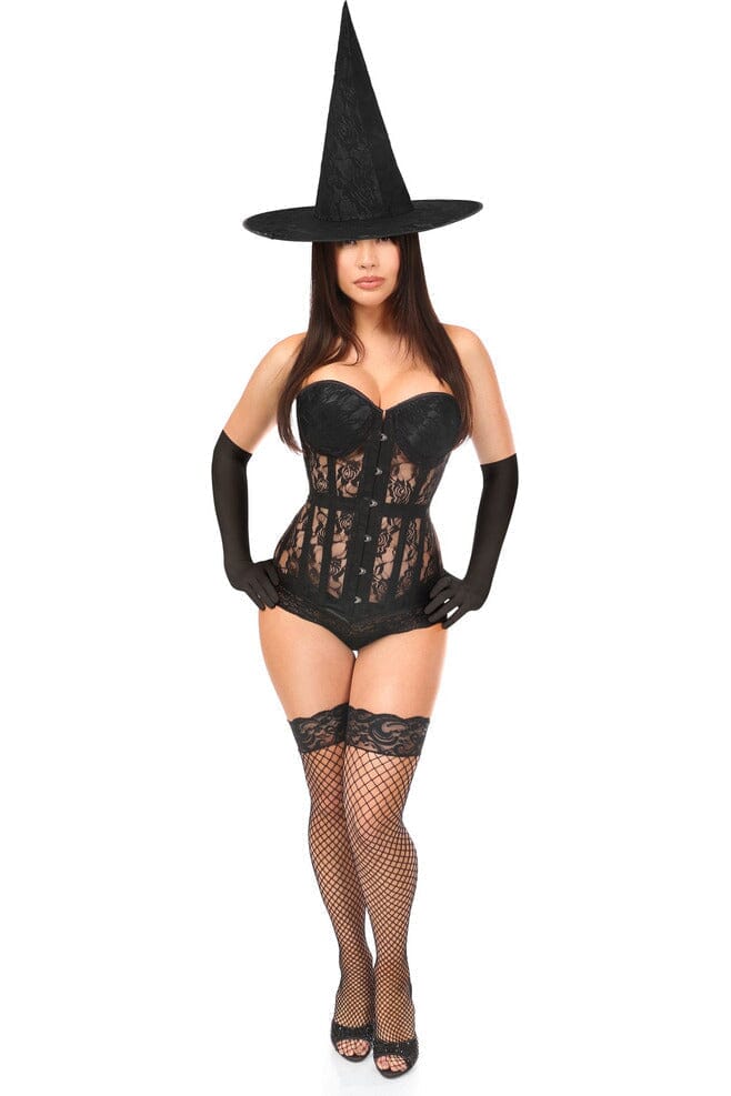 Daisy Corsets Lavish 3 PC Witchcraft Vixen Corset Costume in Black  from SexyShoes.com