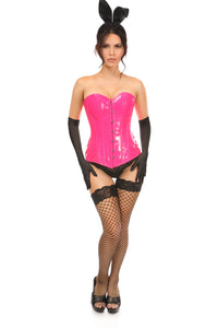 Daisy Corsets Lavish 4 Piece Pink Patent Bunny Corset Costume in Pink 