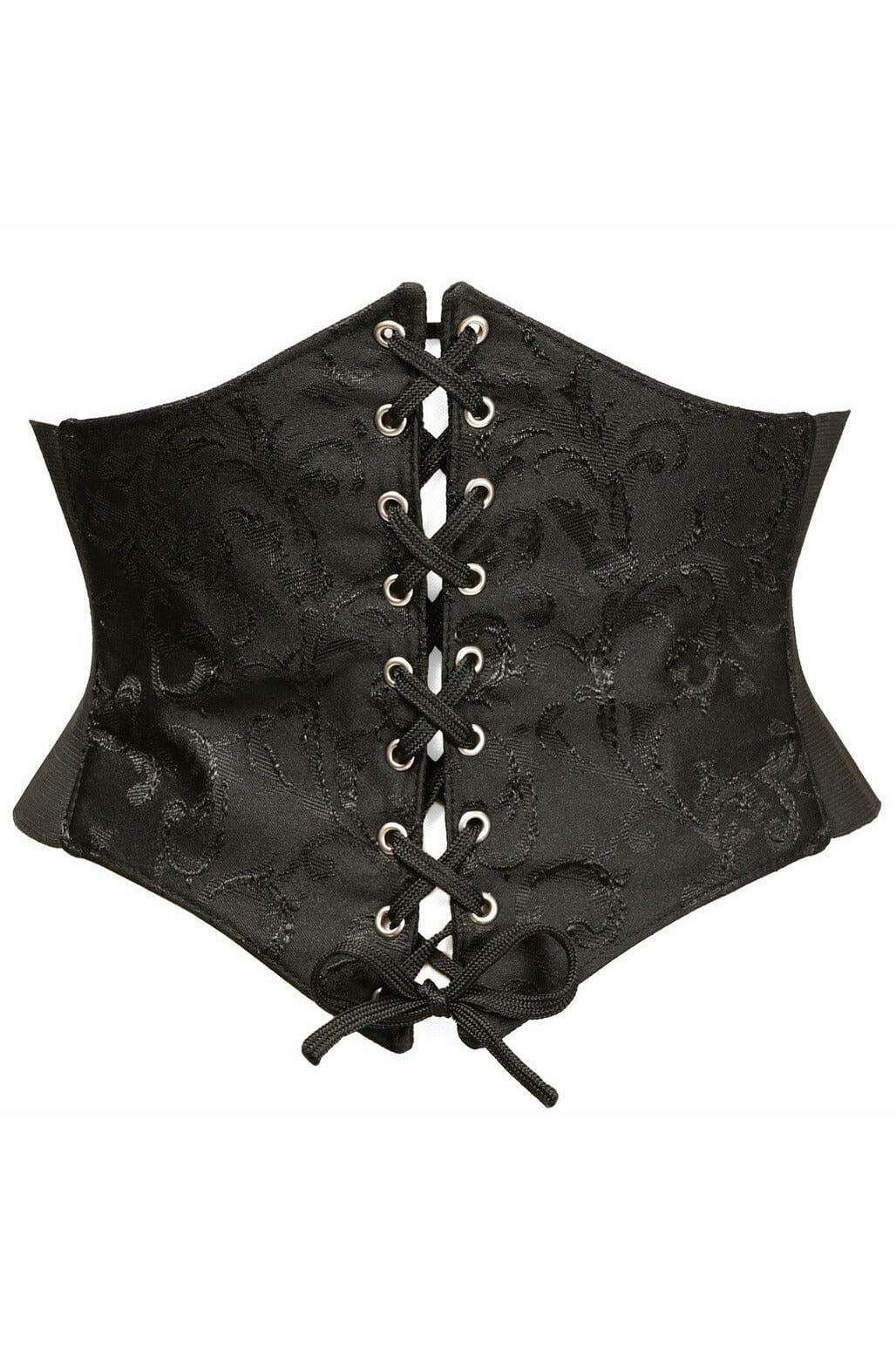 Daisy Corsets Lavish Black Brocade Corset Belt Cincher in Black  from SexyShoes.com