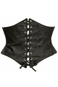 Daisy Corsets Lavish Black Brocade Corset Belt Cincher in Black  from SexyShoes.com
