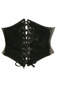 Daisy Corsets Lavish Black Velvet Corset Belt Cincher in Black  from SexyShoes.com