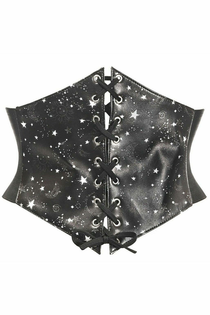 Lavish Celestial Lace-Up Corset Belt Cincher-Corset Belts-Daisy Corsets-Blue-S-SEXYSHOES.COM