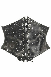 Lavish Celestial Lace-Up Corset Belt Cincher-Corset Belts-Daisy Corsets-Blue-S-SEXYSHOES.COM