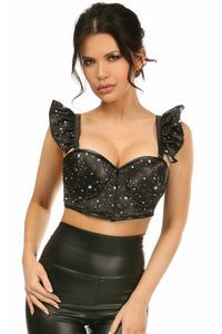 Daisy Corsets Lavish Celestial Underwire Bustier Top w/Removable Ruffle Sleeves in Blue  from SexyShoes.com