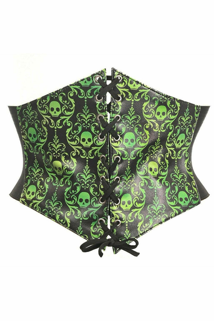 Lavish Green Gothic Lace-Up Corset Belt Cincher-Corset Belts-Daisy Corsets-Green-S-SEXYSHOES.COM