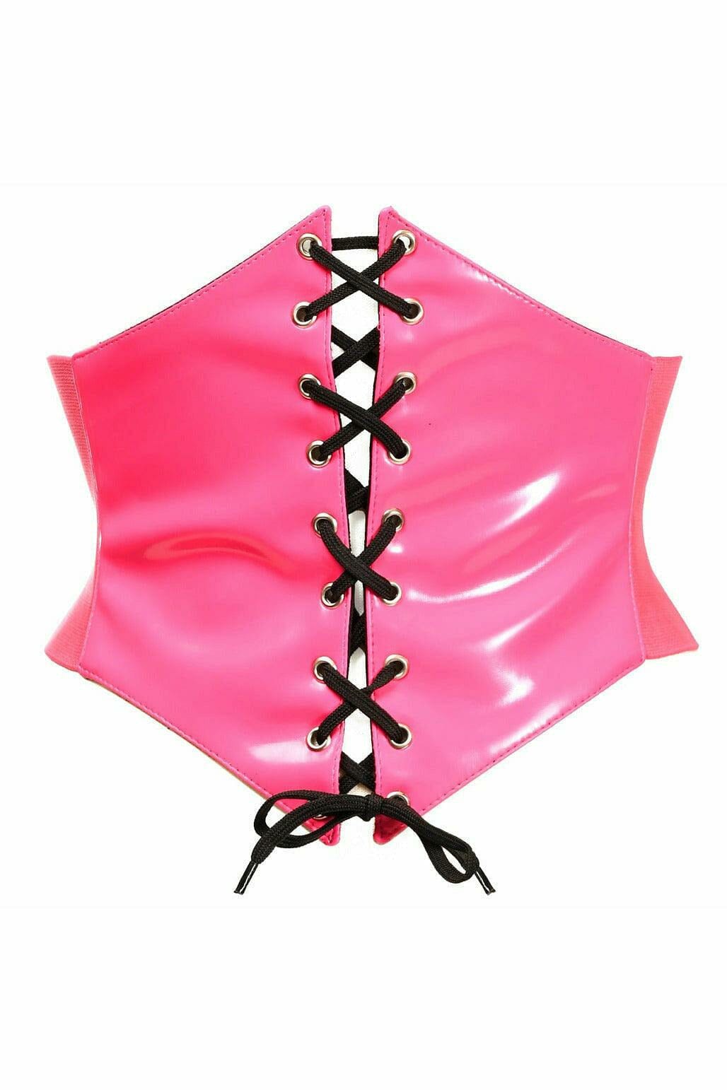 Lavish Hot Pink Patent Corset Belt Cincher-Corset Belts-Daisy Corsets-Pink-S-SEXYSHOES.COM