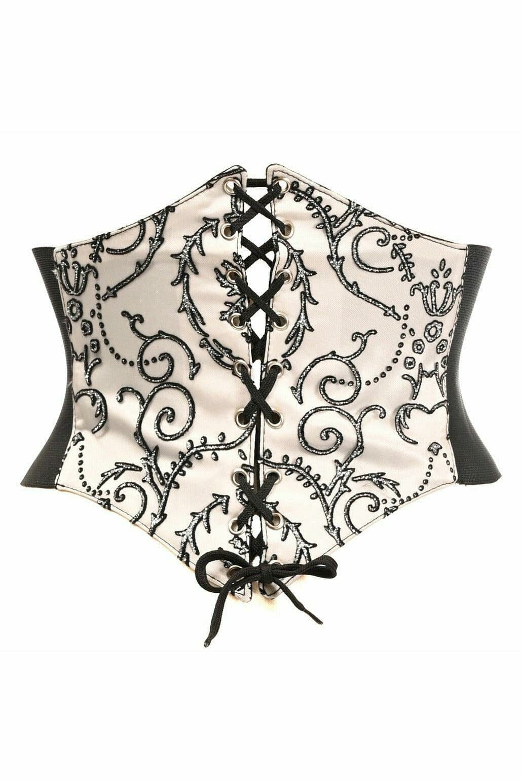 Daisy Corsets Lavish Ivory Embroidered Corset Belt Cincher in Ivory  from SexyShoes.com