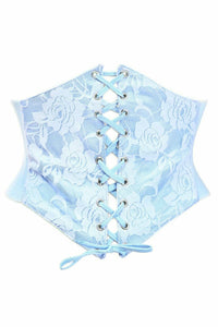 Daisy Corsets Lavish Lt Blue Lace Corset Belt Cincher in Blue  from SexyShoes.com