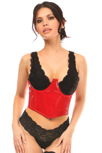 Daisy Corsets Lavish Red Patent Open Cup Underwire Waist Cincher in Red  from SexyShoes.com