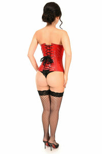 Daisy Corsets Lavish Red Patent PVC Underwire Underbust Corset in Red 