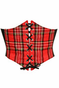Lavish Red Plaid Corset Belt Cincher