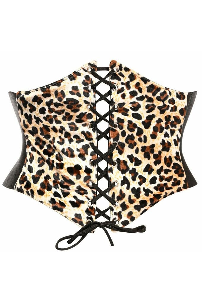 Lavish Velvet Leopard Corset Belt Cincher-Corset Belts-Daisy Corsets-Animal-S-SEXYSHOES.COM
