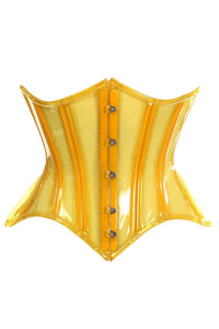 Daisy Corsets Lavish Yellow Clear Curvy Underbust Waist Cincher Corset in Yellow  from SexyShoes.com