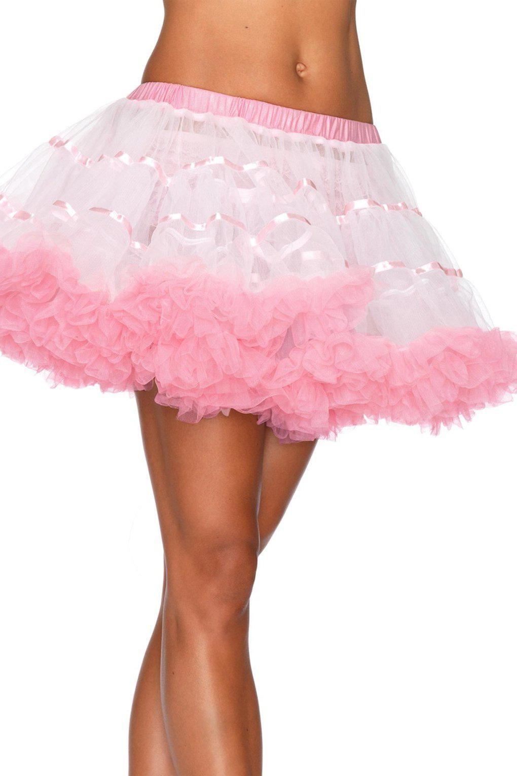 Layered Tulle Petticoat-TuTu + Petticoat-Leg Avenue-White-O/S-SEXYSHOES.COM