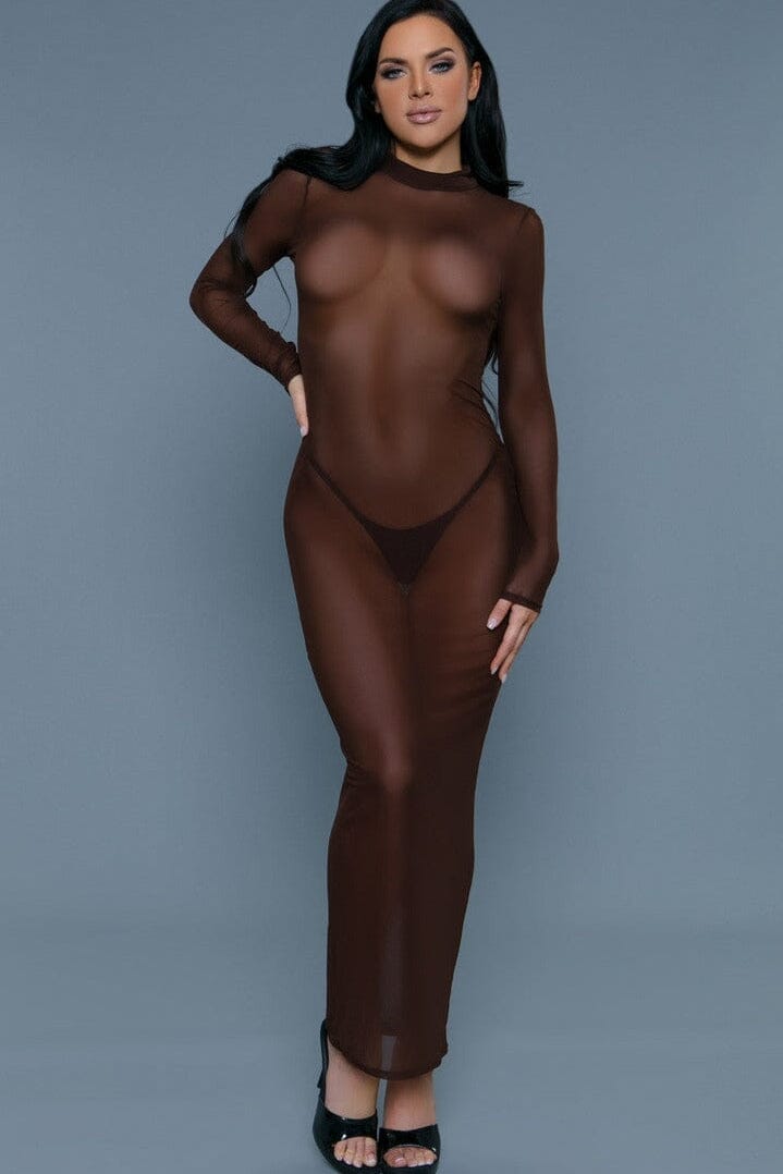 Long Sleeves Maxi Dress Cover-Ups-Cover Ups-SEXYSHOES.COM
