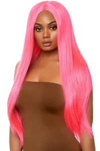 Long Straight Center Part Wig-Wigs-Leg Avenue-Fuchsia-O/S-SEXYSHOES.COM