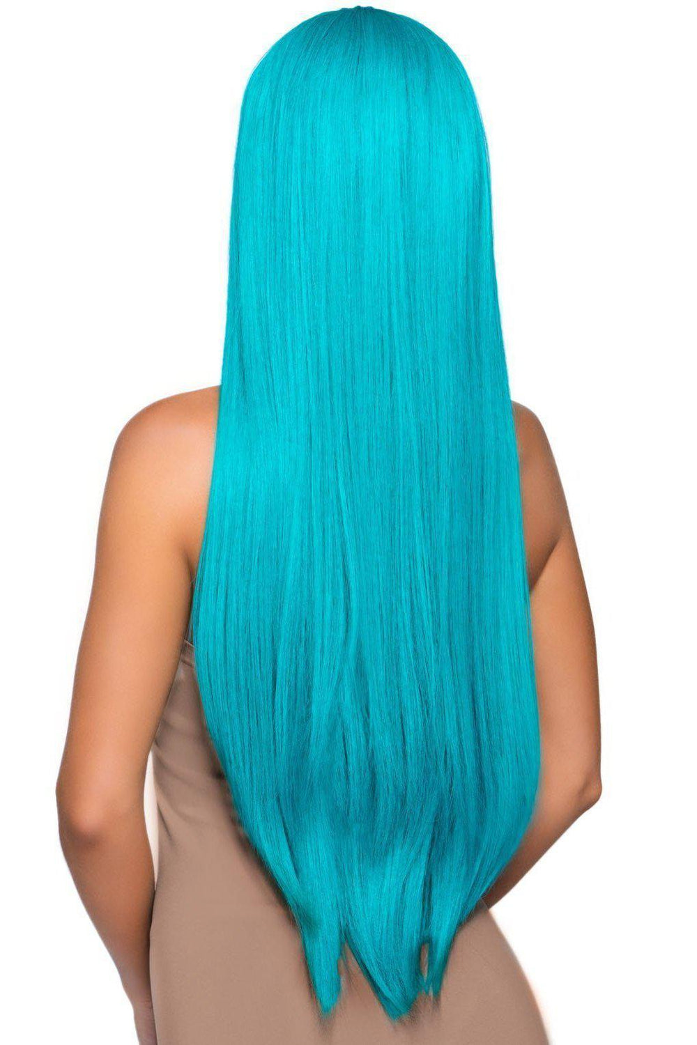Long Straight Center Part Wig-Wigs-Leg Avenue-Turquoise-O/S-SEXYSHOES.COM