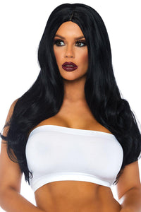 Leg Avenue Long Wavy Wig in Black  from SexyShoes.com