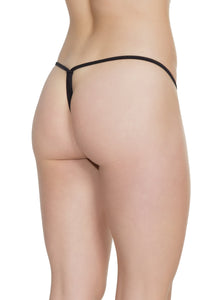 Low Rise G-String-Strings + Thongs-Coquette-Black-O/S-SEXYSHOES.COM