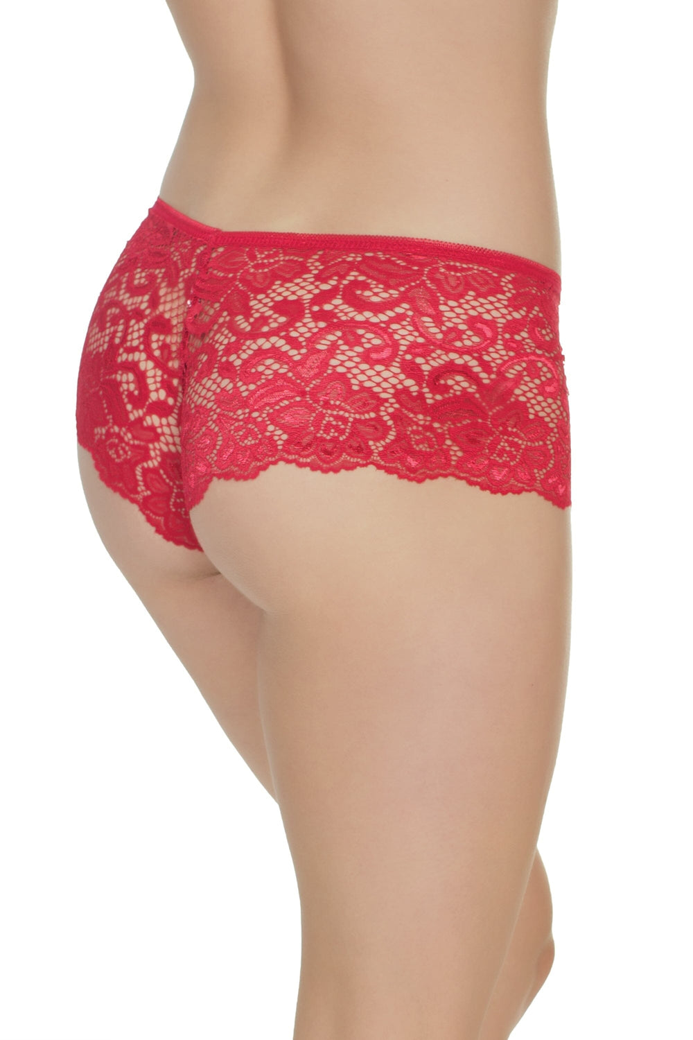 Low Rise Lace Booty Short-Booty Shorts-Coquette-Red-O/S-SEXYSHOES.COM