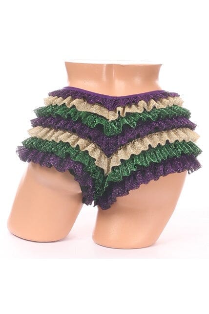 Mardi Gras Glitter Ruffle Panty-Bloomers-Daisy Corsets-Multi-Q-SEXYSHOES.COM