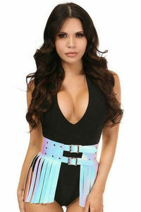Daisy Corsets Mermaid Holo Fringe Skirt in Hologram  from SexyShoes.com