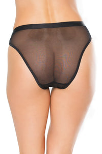 Mesh High Rise Crotchless Panty-Panties-Coquette-Black-O/S-SEXYSHOES.COM