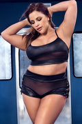 Mesh Under Breast Tank 2 Piece Set | Plus Size