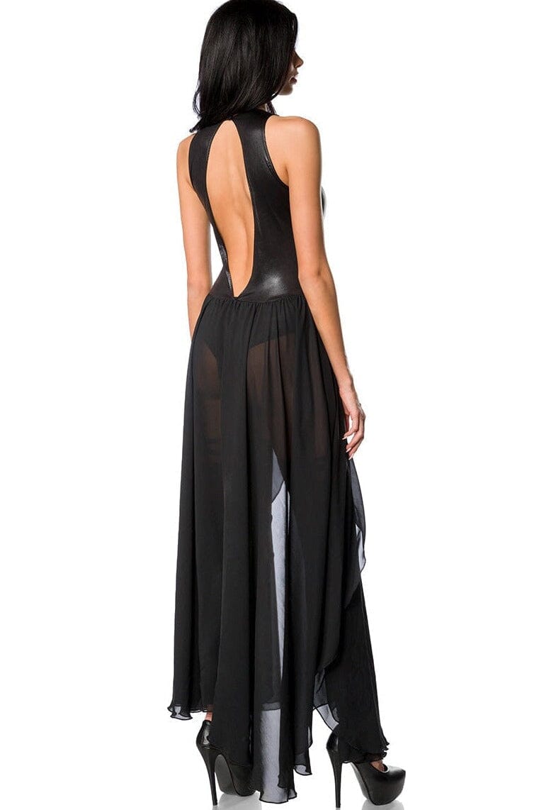 Metallic Look Body Dress Set-Edgy Dresses-Saresia-SEXYSHOES.COM
