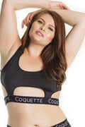 Microfiber Bralette With Cut Outs | Plus Size