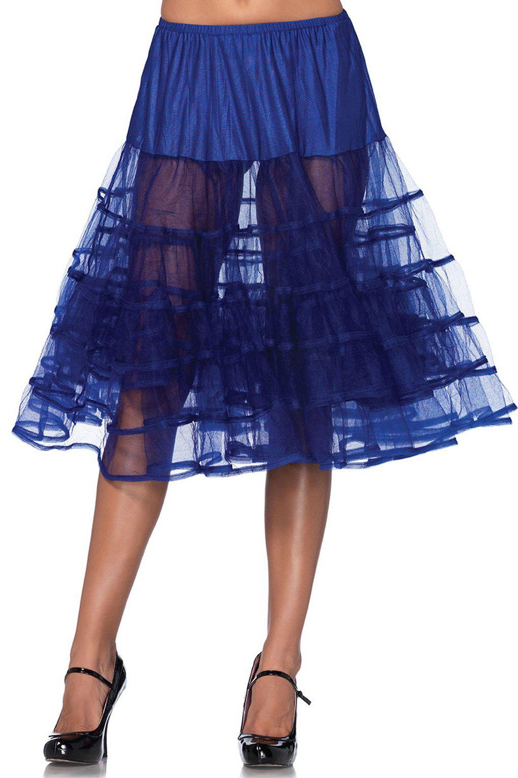 Leg Avenue Mid Length Petticoat in Blue  from SexyShoes.com