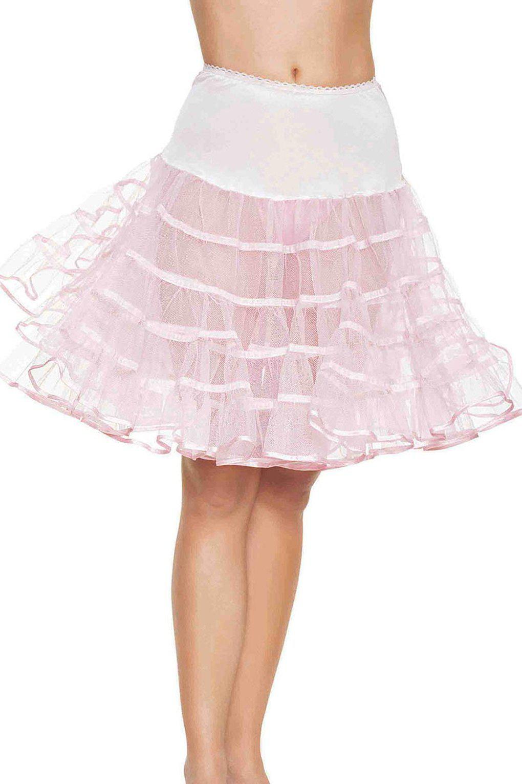 Mid-Length Petticoat-TuTu + Petticoat-Leg Avenue-Pink-O/S-SEXYSHOES.COM