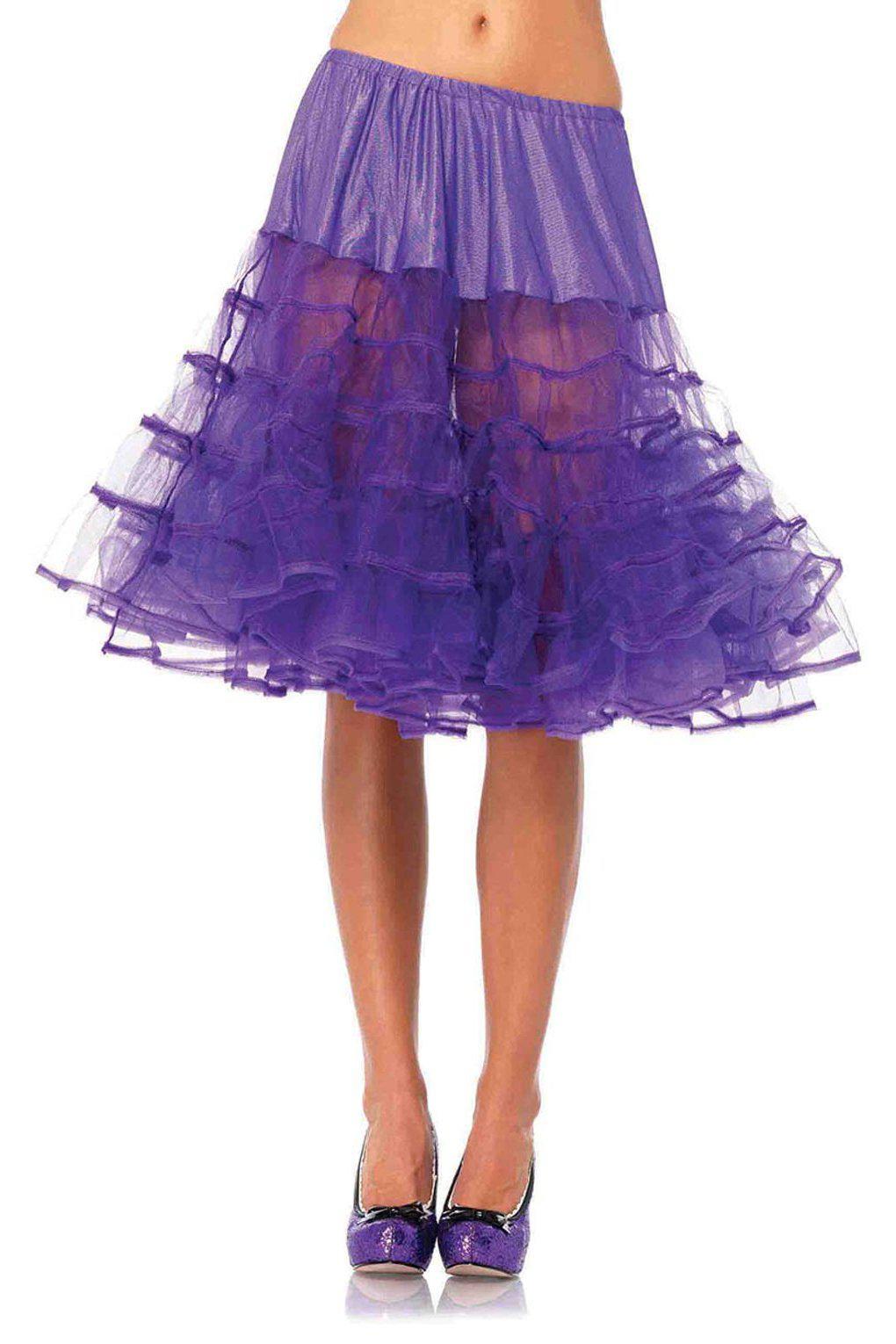 Mid-Length Petticoat-TuTu + Petticoat-Leg Avenue-Purple-O/S-SEXYSHOES.COM